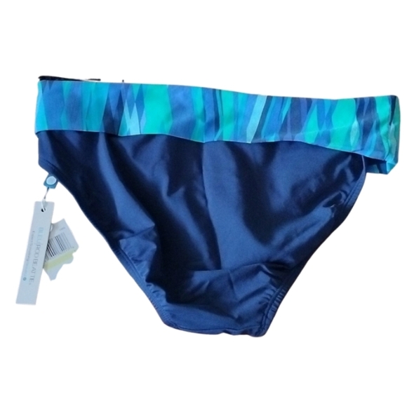 Bleu Rod Beattie Cool Waves of Change Banded Hipster Bikini Bottom, Blues, size4 - Picture 3 of 7